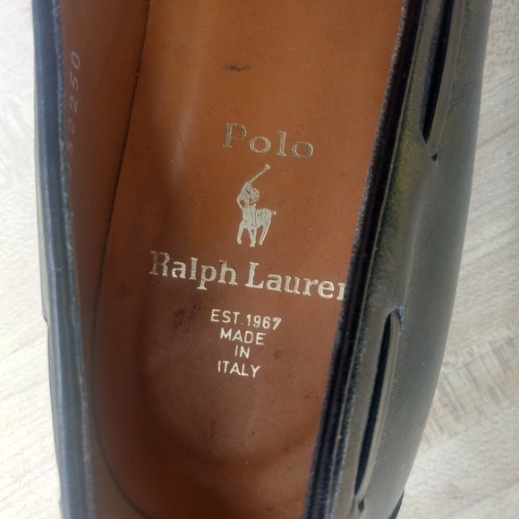 Ralph Lauren Mens Italy Tassel Black Slipon Loafer Size 8.5D (0001) - Picture 8 of 10